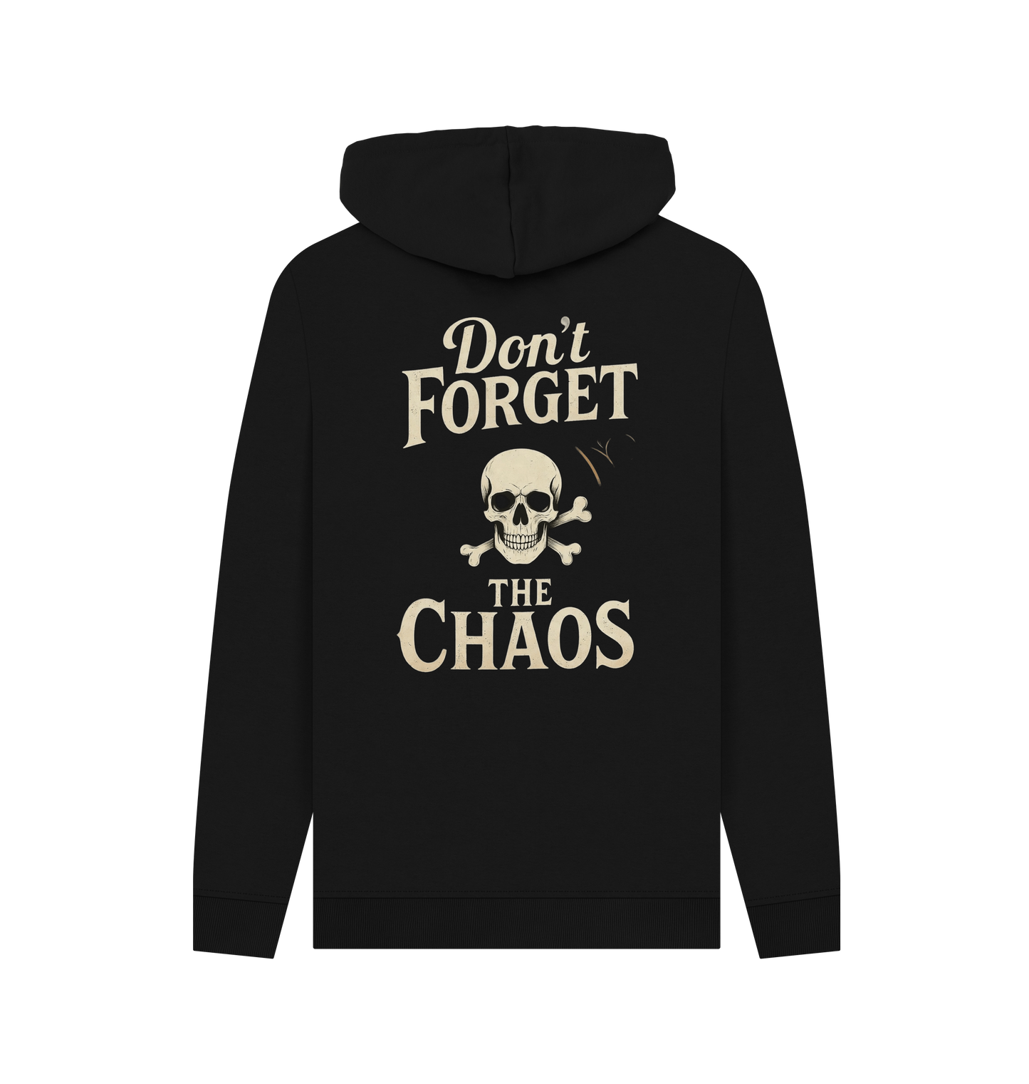 Black Recycled Hoody Back