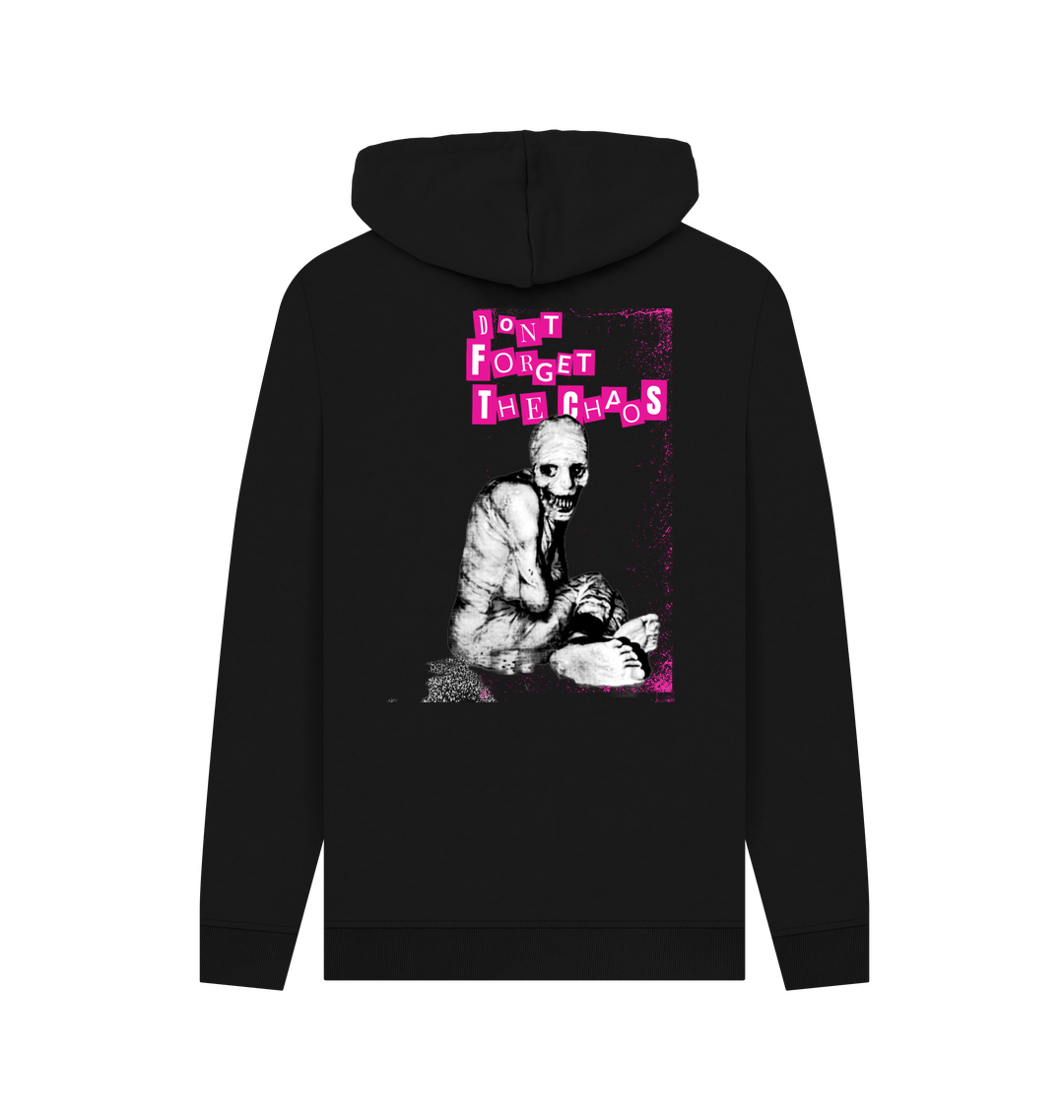 Black Printed Hoody Back