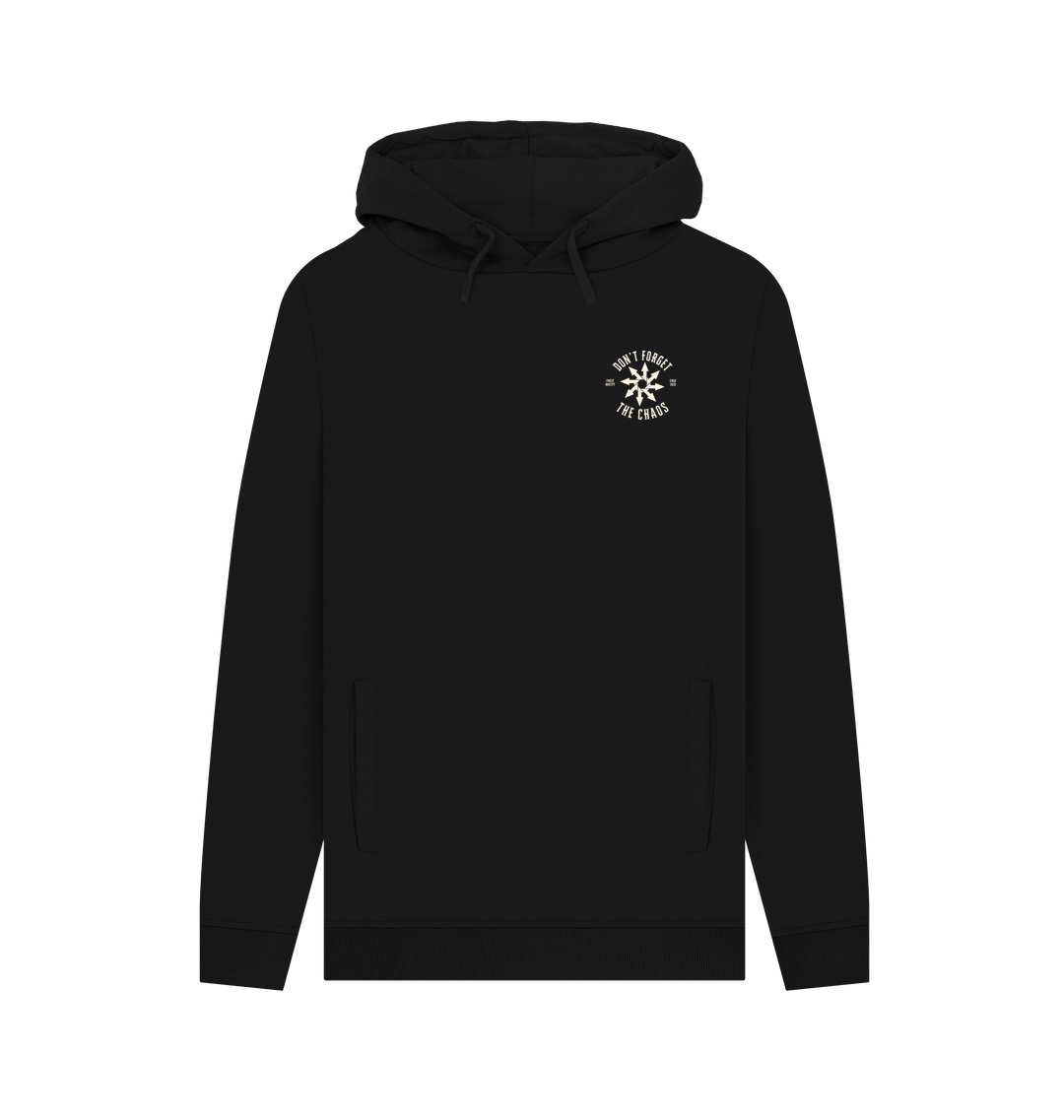 Black Printed Hoody Front