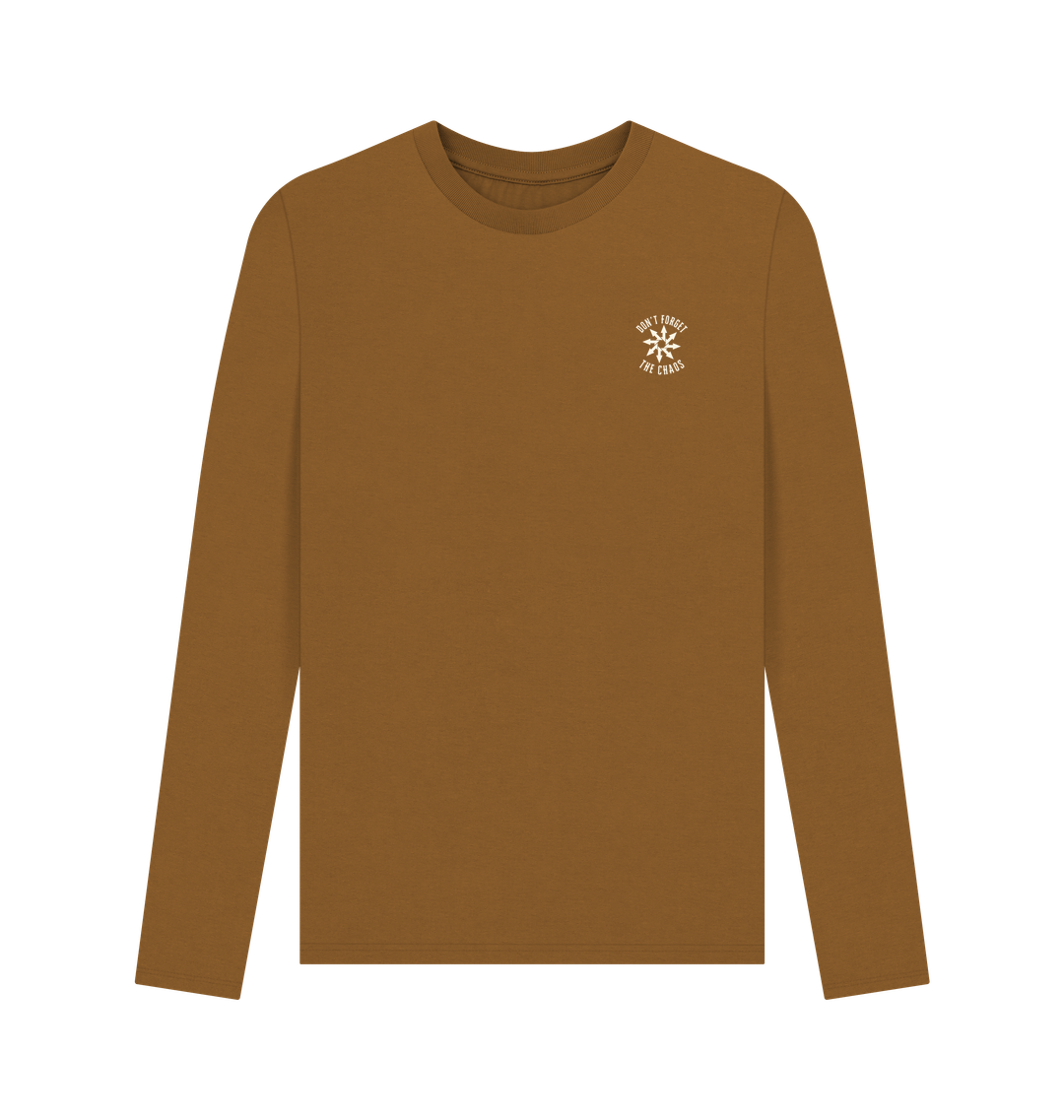Brown Printed Long Sleeve T Shirt