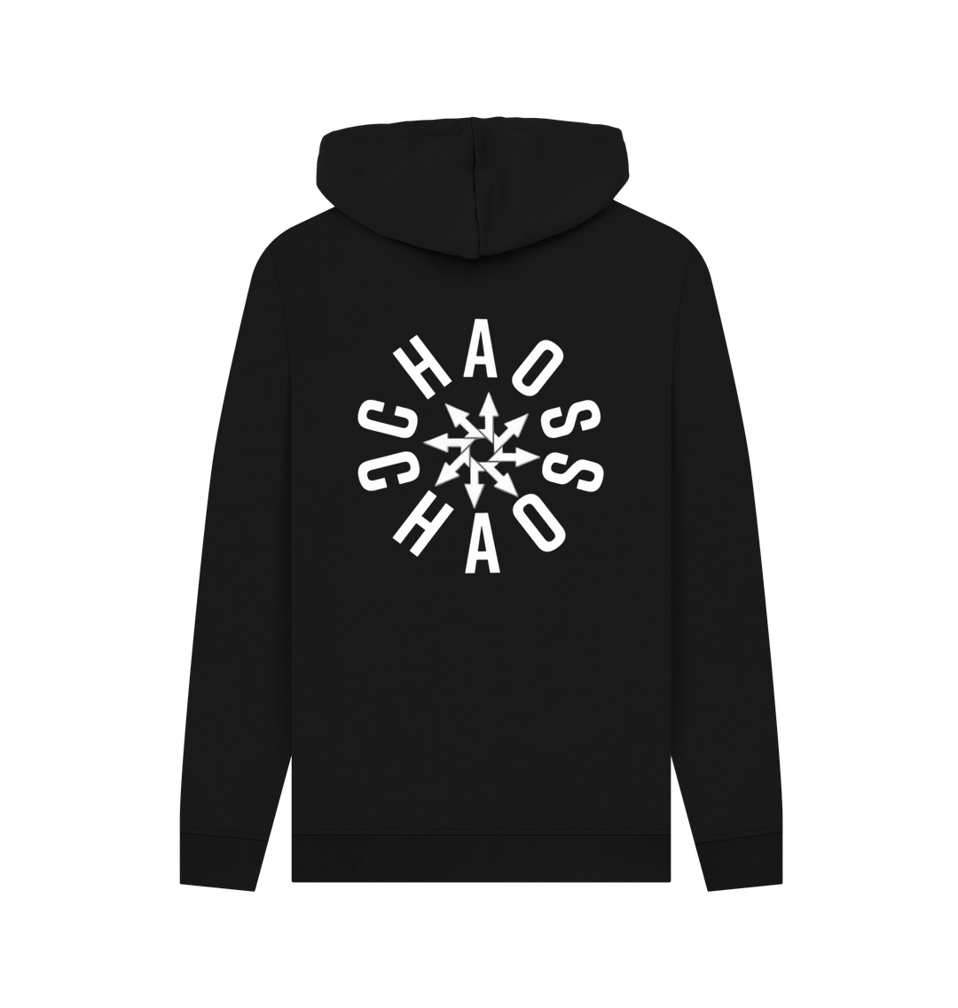 Black Printed Hoody Back