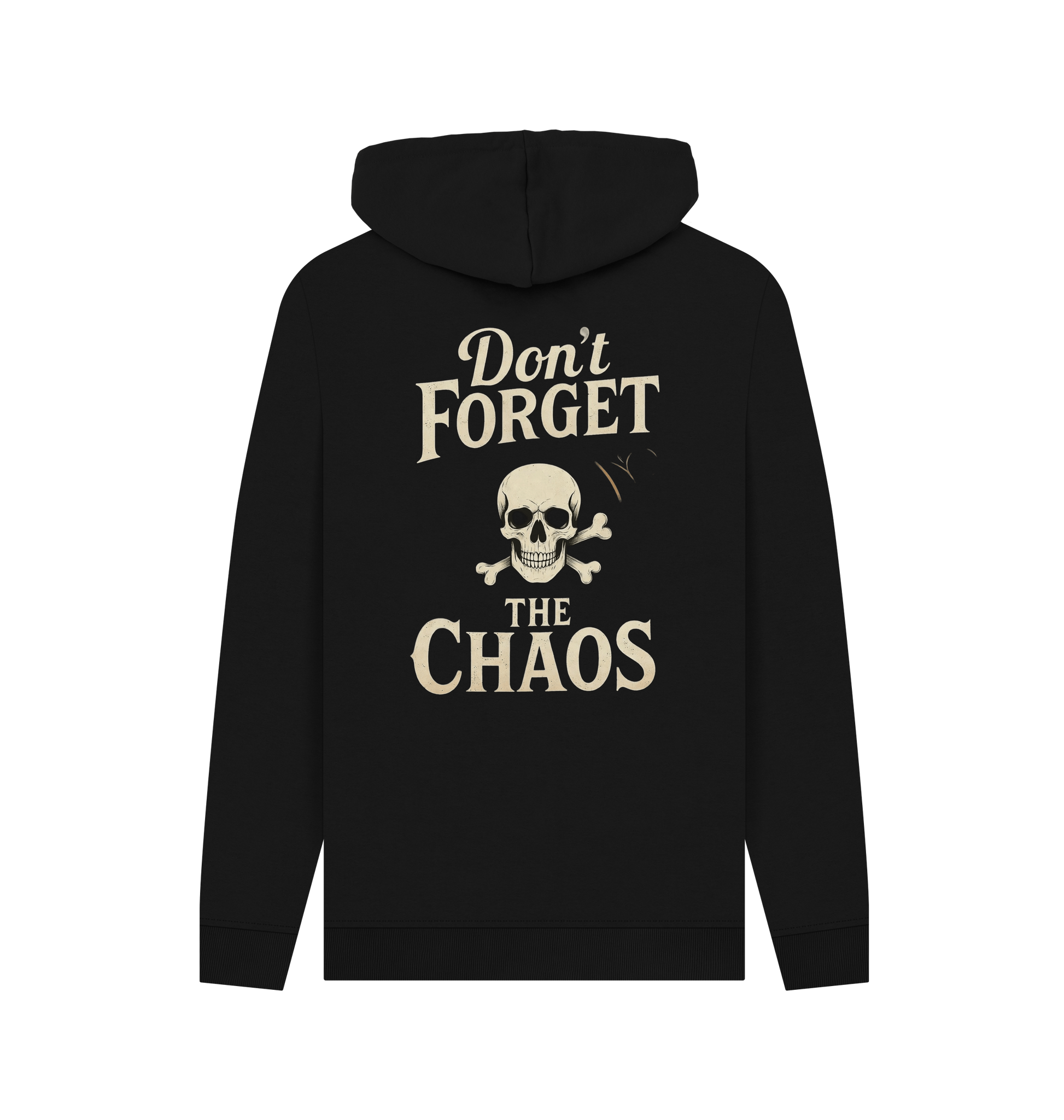 Black Recycled Hoody Back
