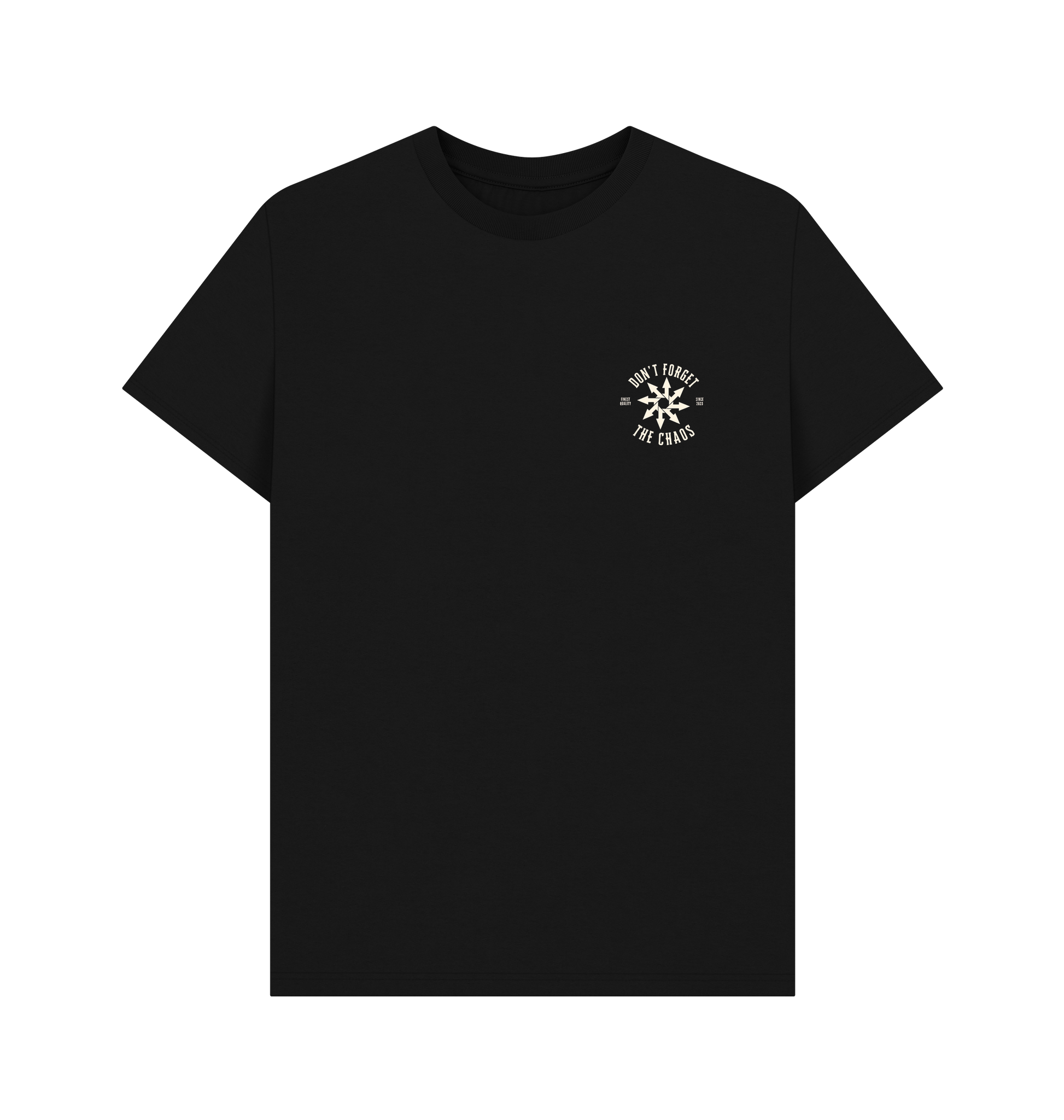 Black Printed T-shirt Front
