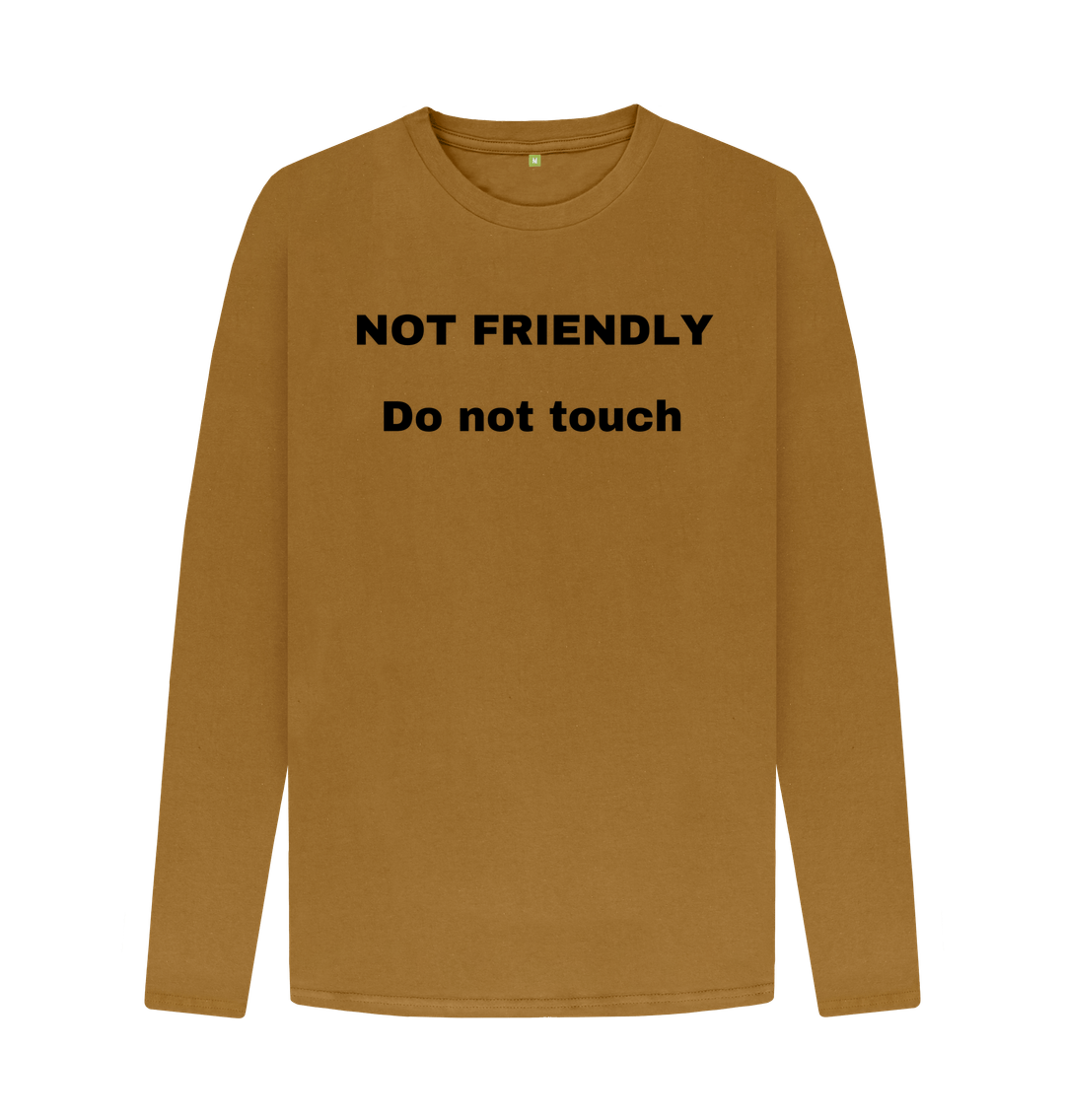 Brown Don't Forget The Chaos \"Not Friendly\" Long Sleeve T