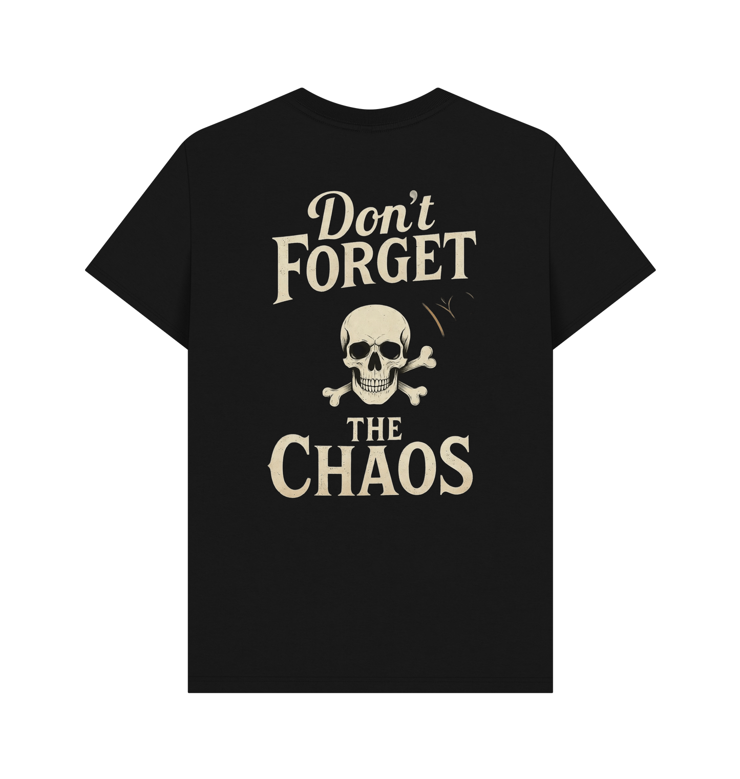 Black Printed T-shirt Back