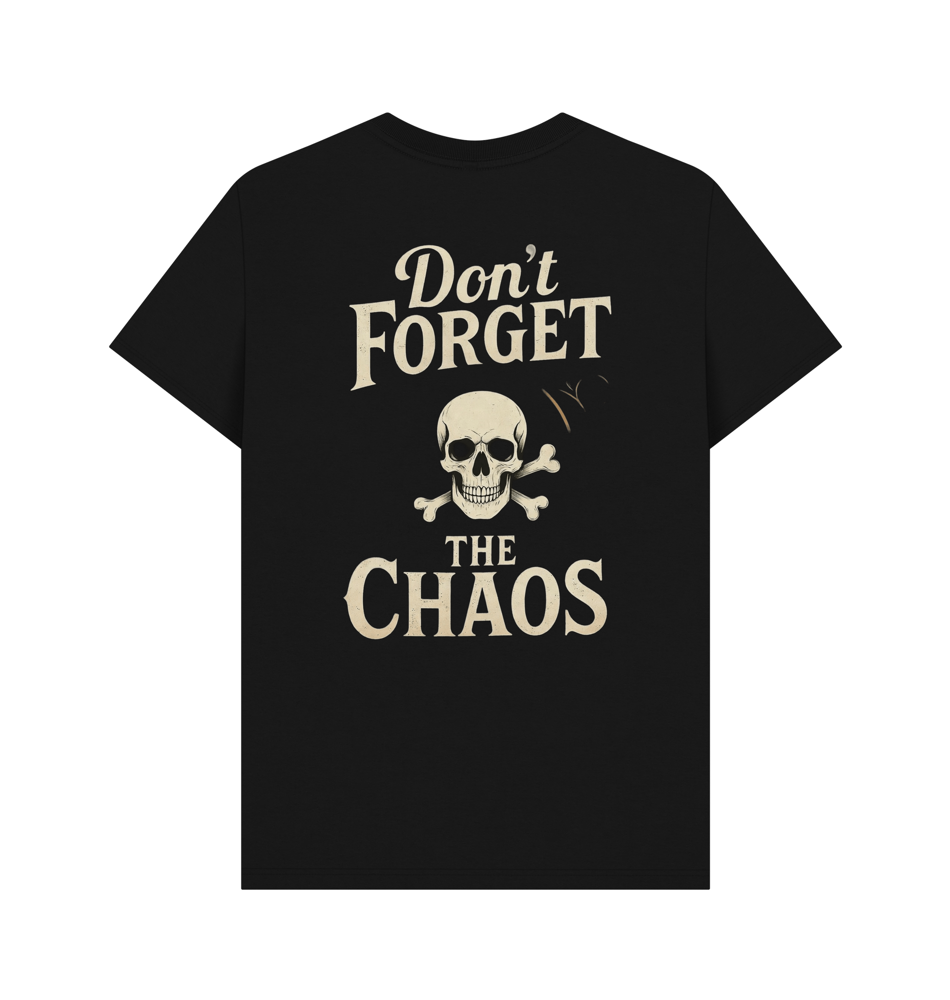 Black Printed T-shirt Back