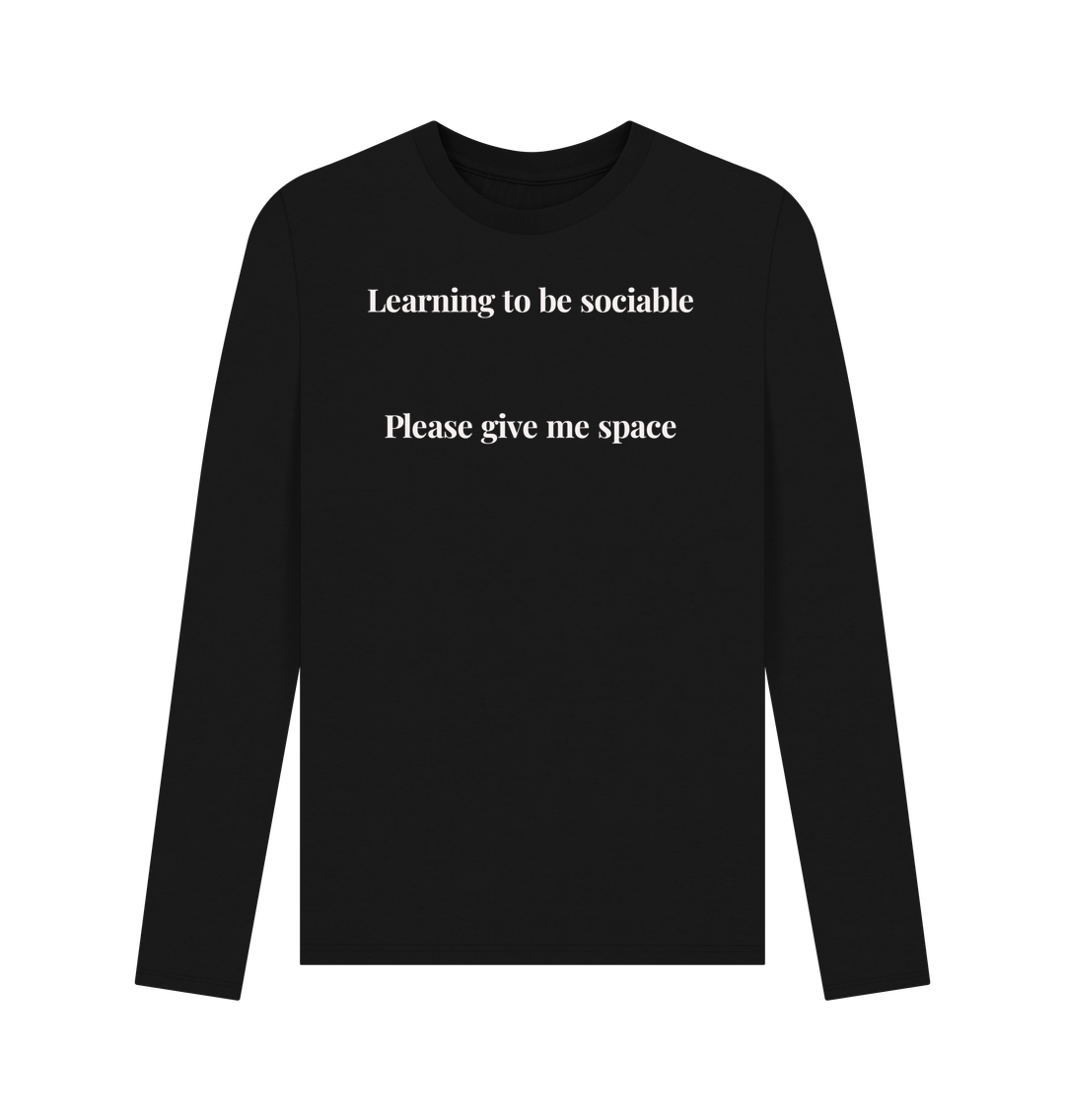 Black Don't Forget The Chaos \"Learning\" Long Sleeve Black T