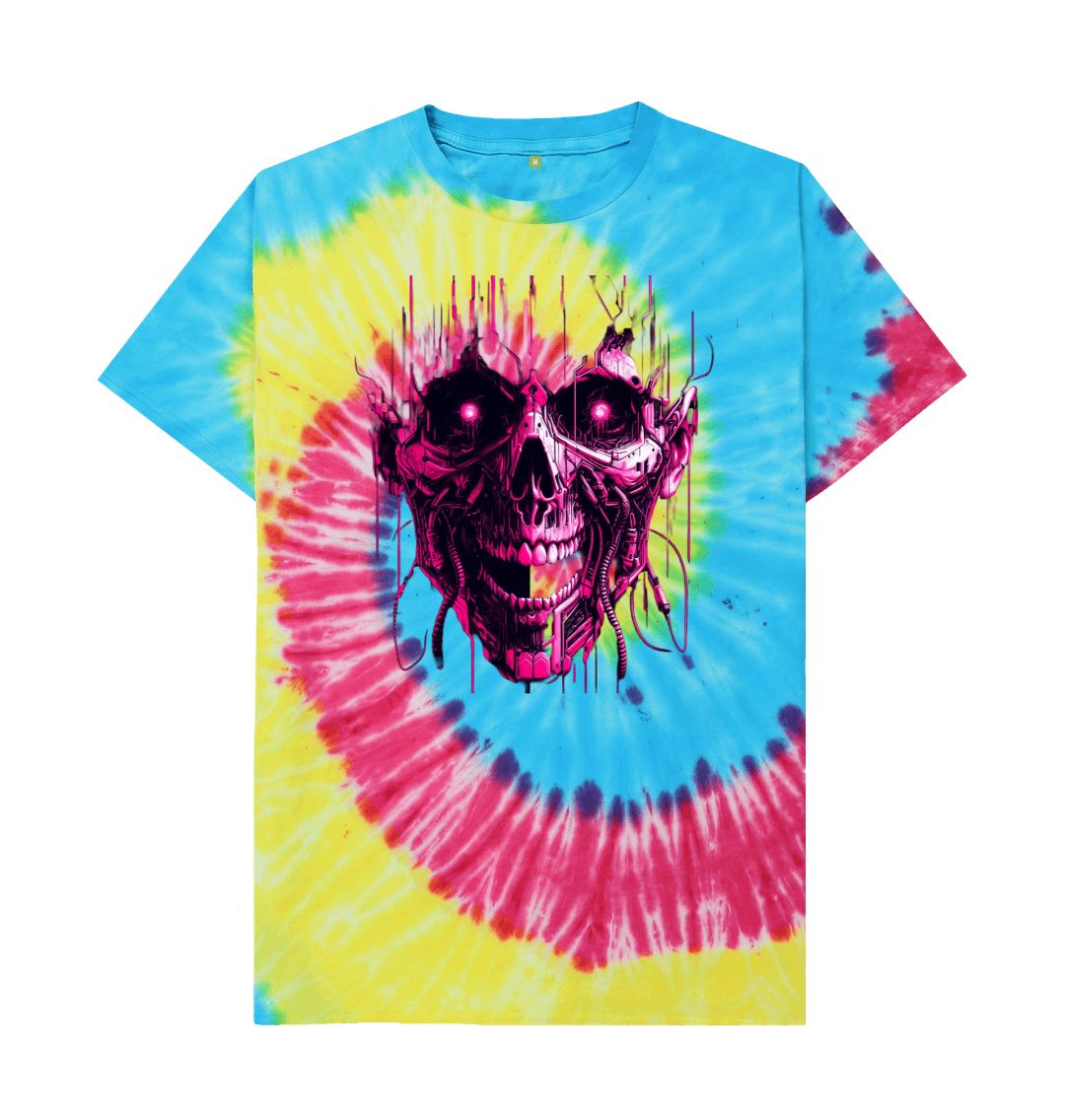 Tie Dye Don't Forget The Chaos \"Cyber Skull\" T-Shirt