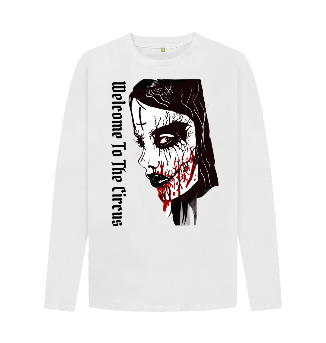 White Don't Forget The Chaos \"Circus Face\" Long Sleeve T