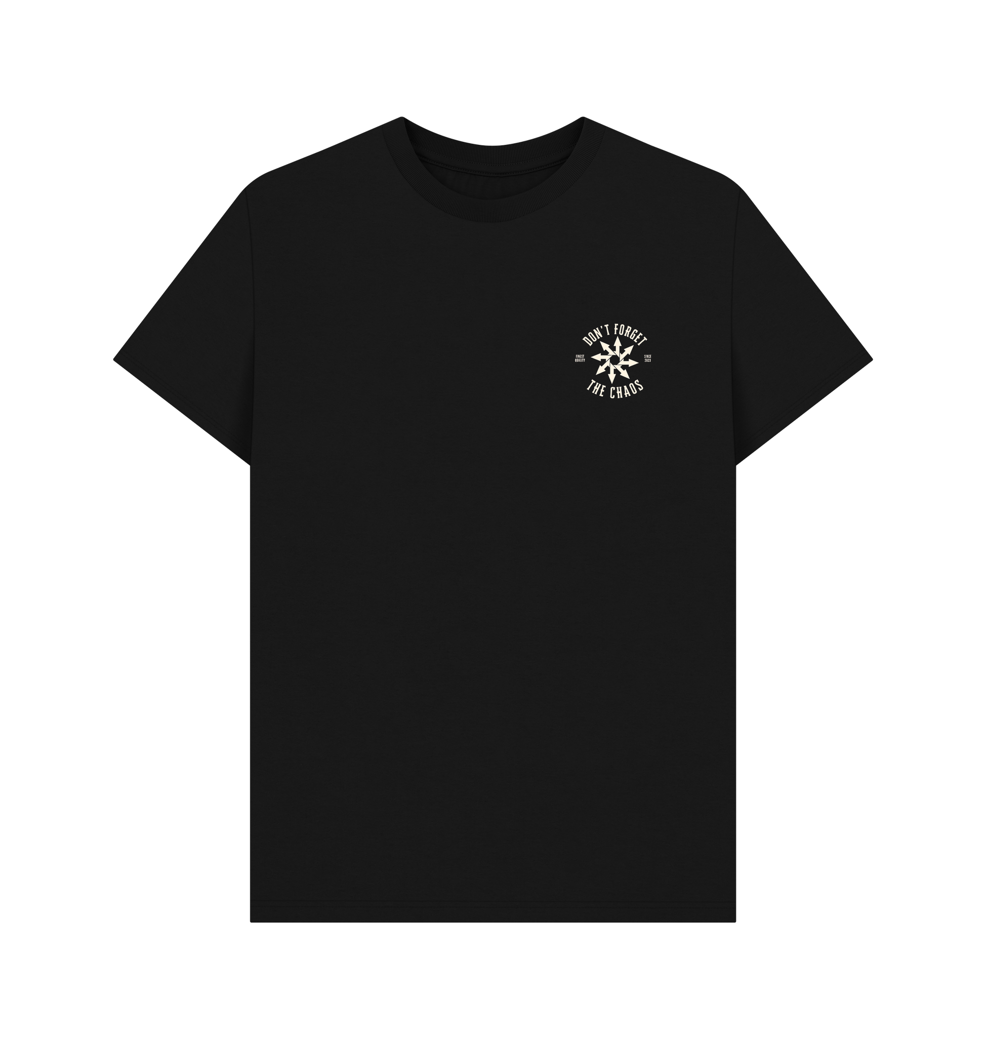 Black Printed T-shirt Front