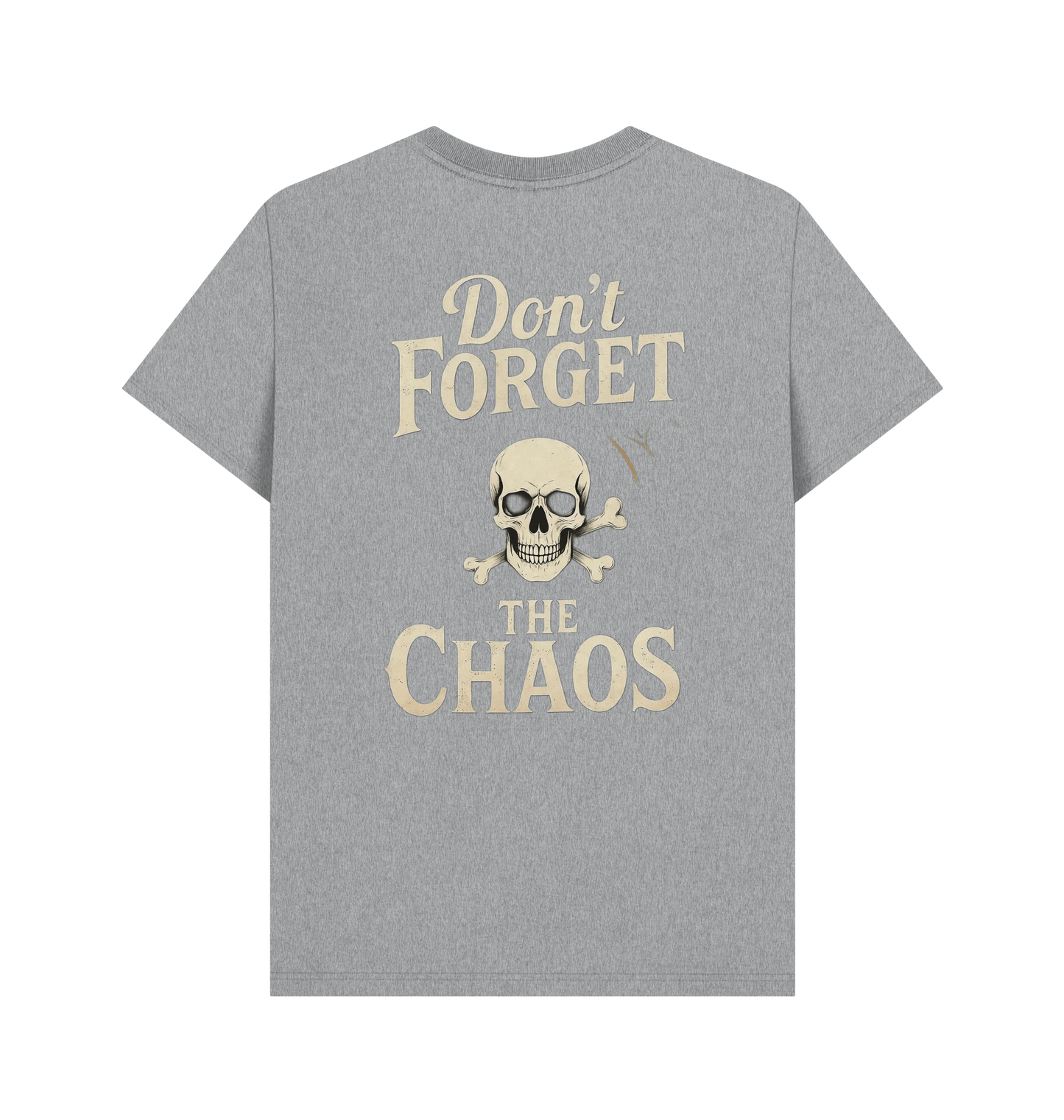 Athletic Grey Printed T-shirt Back