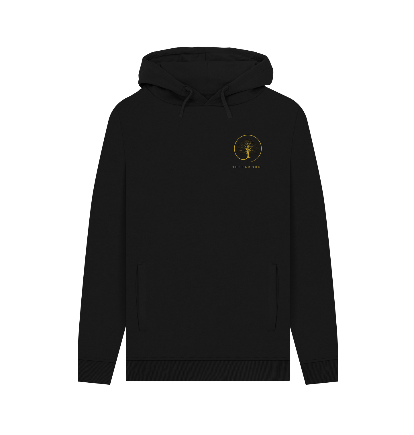 Black Printed Hoody Front