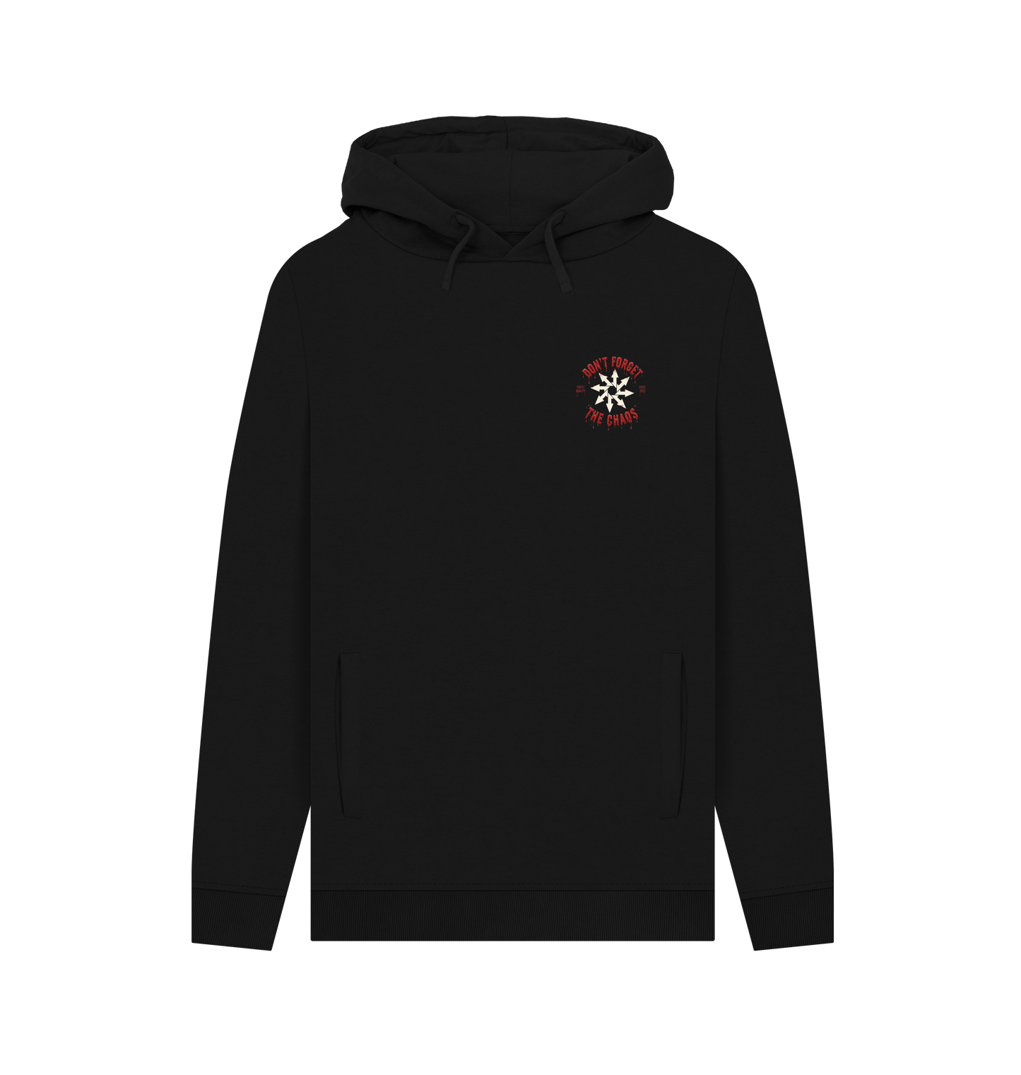 Black Printed Hoody Front