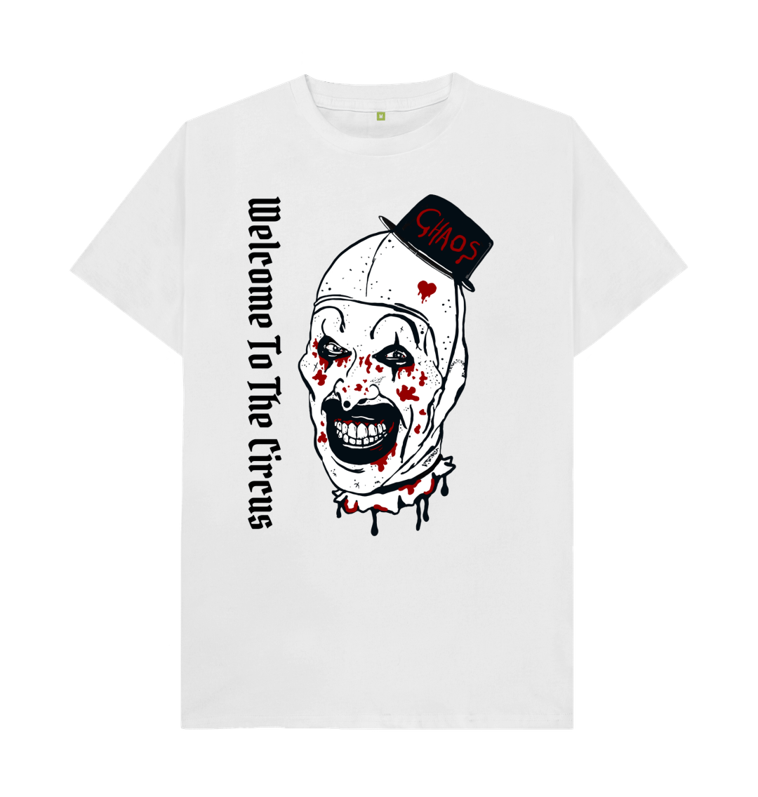 White Don't Forget The Chaos \"Welcome Clown\" T-Shirt