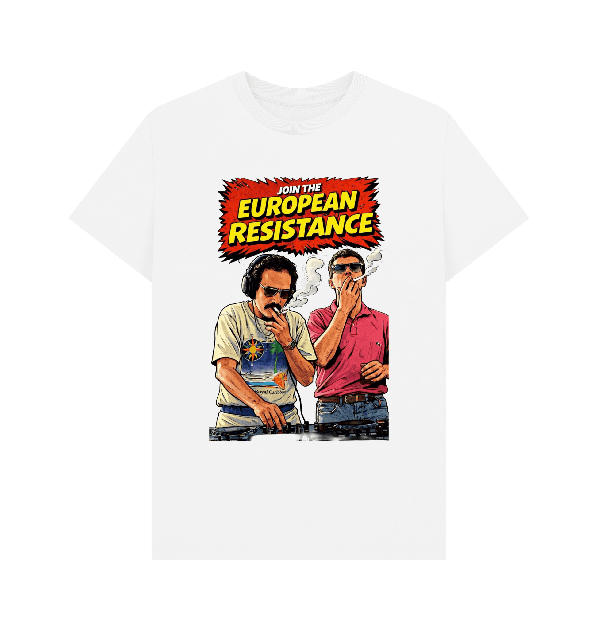 White Printed T-shirt Front