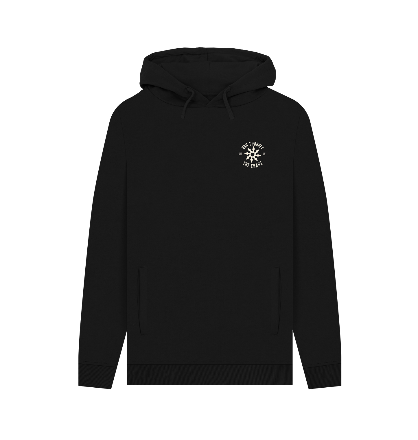 Black Recycled Hoody Front