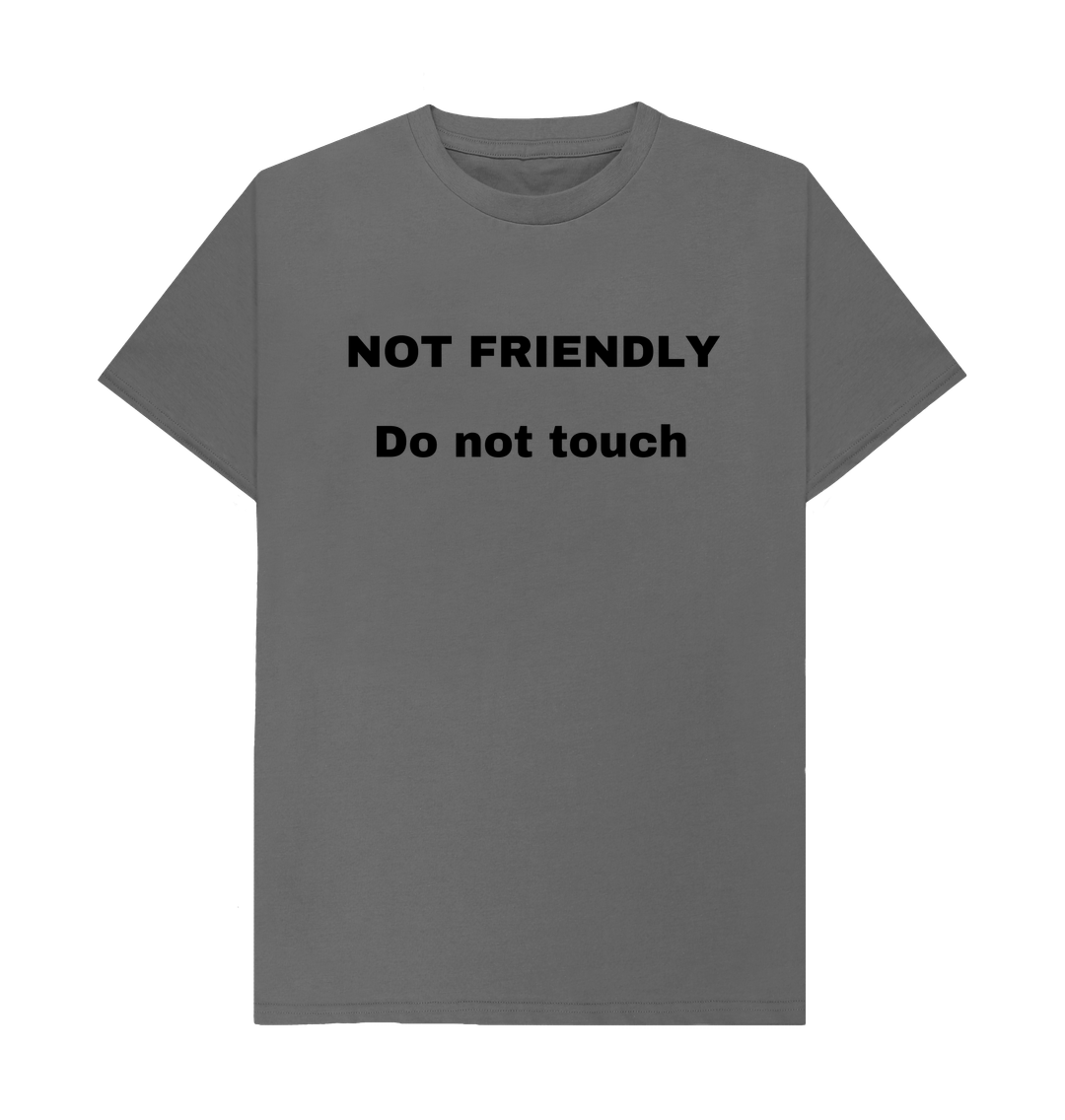 Slate Grey Don't Forget The Chaos \"Not Friendly\" T-Shirt