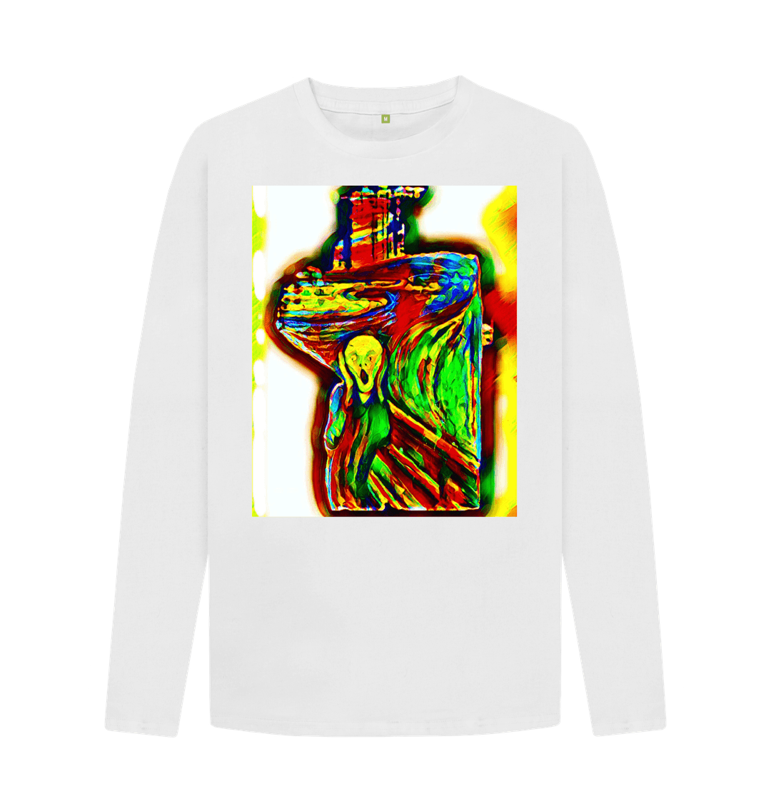 White Don't Forget The Chaos \"Scream\" Long Sleeve T