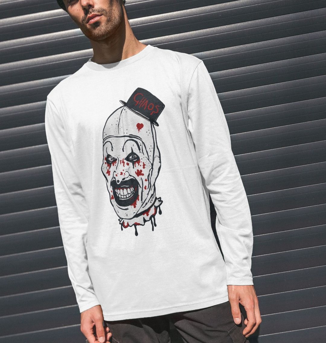 Don't Forget Chaos Jay Garland artwork "Terrifier smile" Long Sleeve Tee