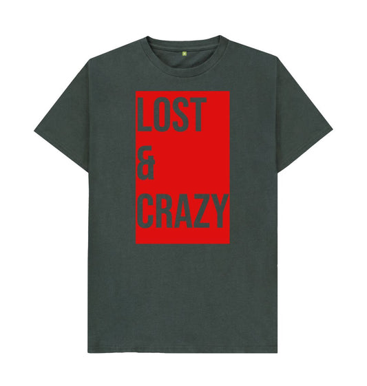 Dark Grey Don't Forget The Chaos \"Lost & Crazy\" T-Shirt