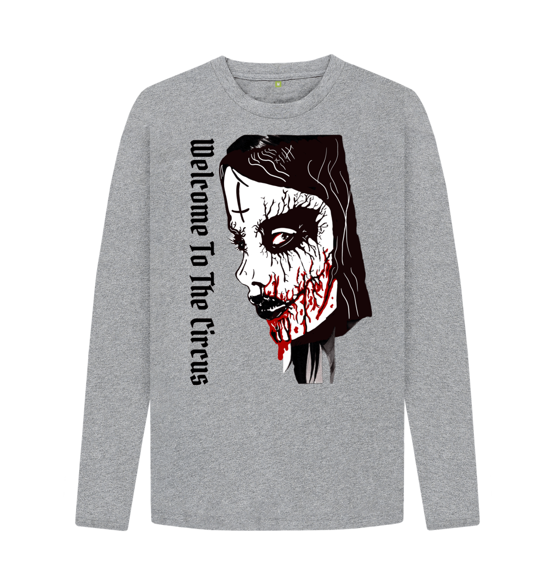 Athletic Grey Don't Forget The Chaos \"Circus Face\" Long Sleeve T