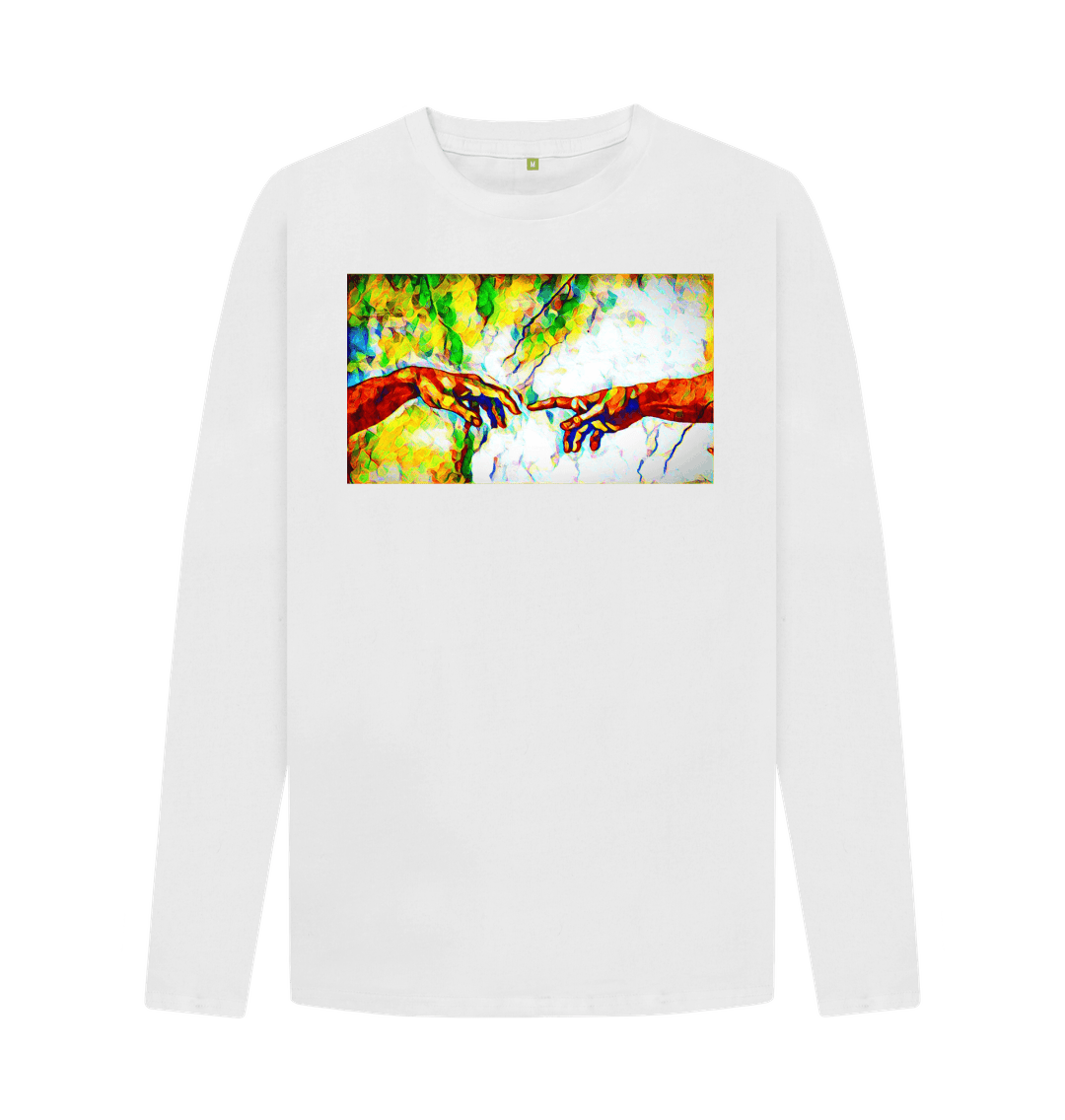 White Don't Forget The Chaos \"Hands\" Long Sleeve T