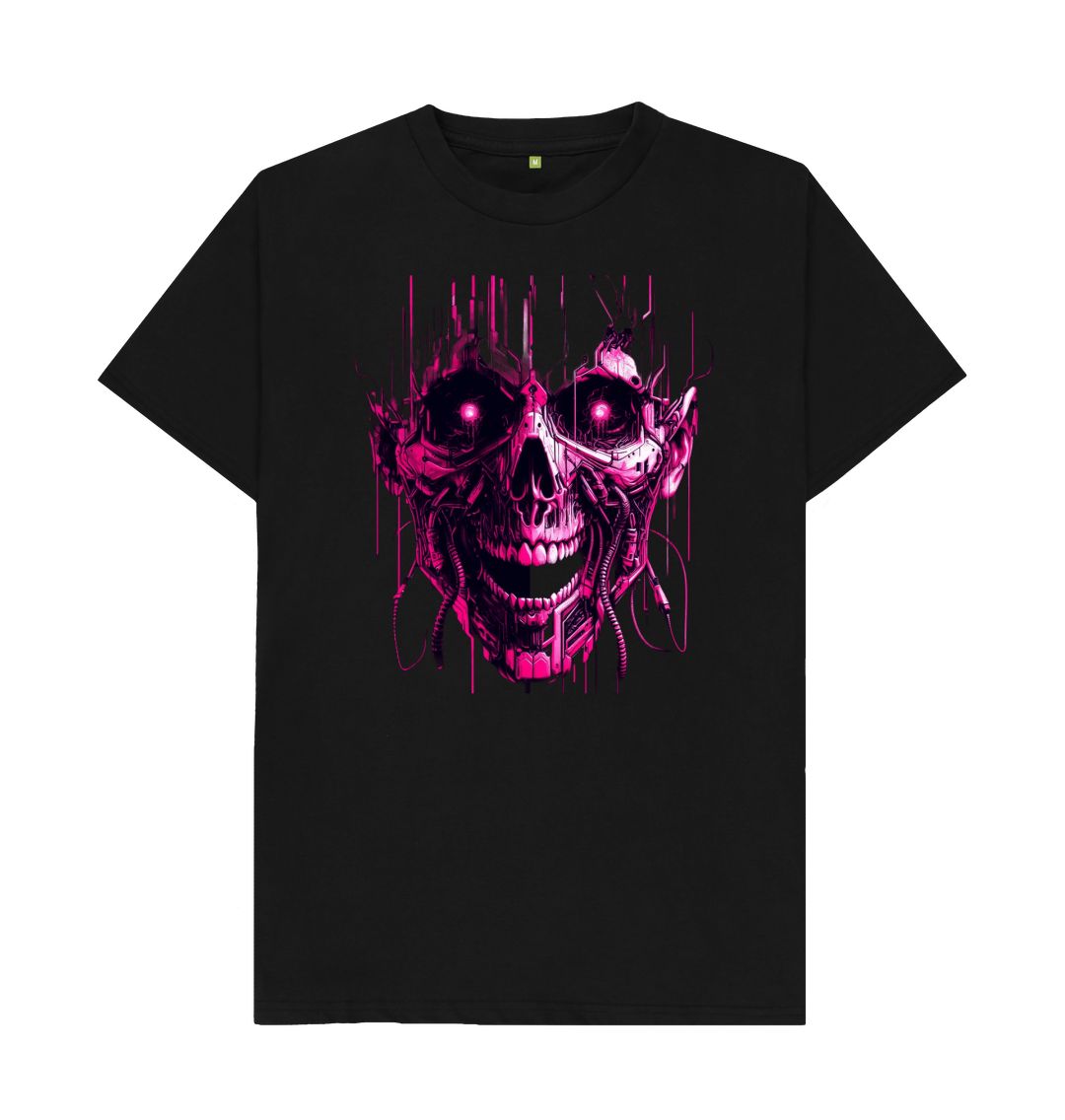 Black Don't Forget The Chaos \"Cyber Skull\" T-Shirt